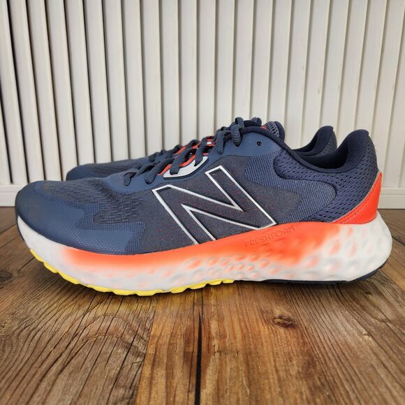 New Balance Fresh Foam EVOZ Mens 10 D Navy Orange Running Sneakers Shoes MEVOZLR main image 4